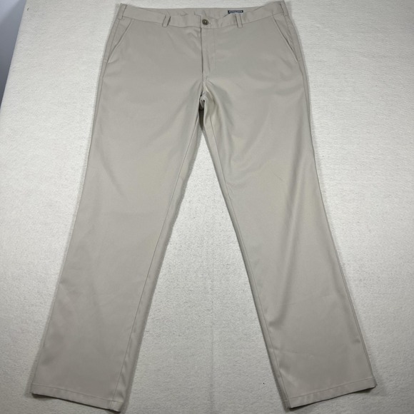 Mizzen+Main Pants Mens 38x32 Beige Baron Chino Athletic‎ Performance Golf - Picture 2 of 8